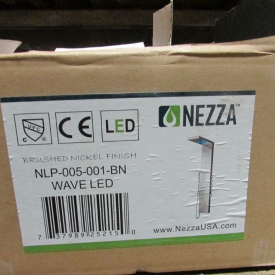 Nezza Wave LED Shower Tower, M/N: NLP-005-001-BN