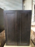Plywood Build Kitchen Wall Cabinets, Ebony Shaker  (17 Each)