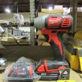 Milwaukee M18 Cordless 1/4 Hex Impact Driver (No Charger)( 2 Batteries)