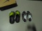 Adidas & Nike Sandals, Asst. (Size 9)  (7 Pairs)
