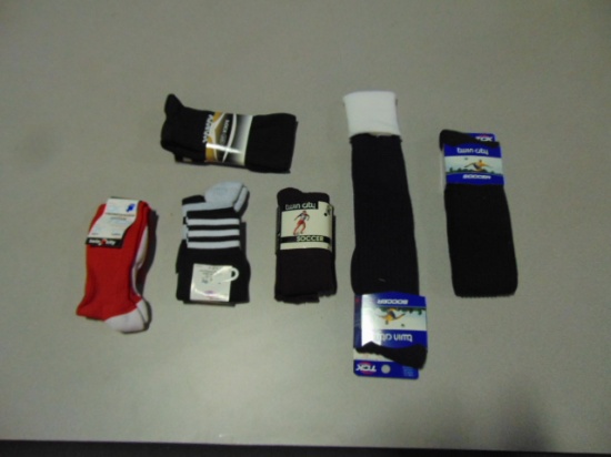 Soccer Socks, Asst. Sizes  (40 Pairs)
