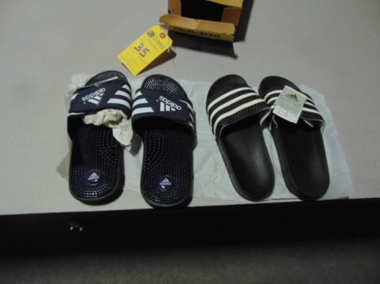 Adidas Slides, Asst.  Size 14 (5 Pairs)