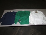 Adidas Sweat Shirts, White, Green & Blue, Asst. Size M, L & XL (8 Each)