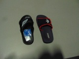 Adidas & Nike Sandals, Asst. (Size 13K, 2, 4 & 5)  (12 Pairs)