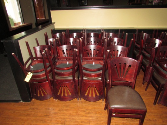Wood Framed Cushioned Dinner Chairs (24 Each)