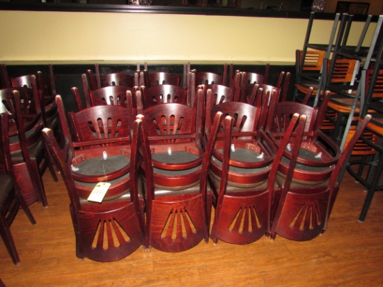 Wood Framed Cushioned Dinner Chairs (24 Each)