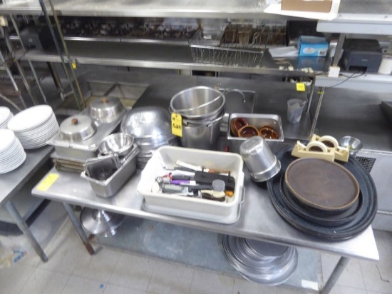 Kitchen Equipment, Pizza Trays, Serving Trays, Plates, Etc., Asst.  (Lot)