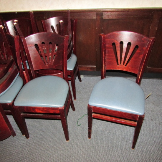 Wood Framed Cushioned Chairs (40 Each)