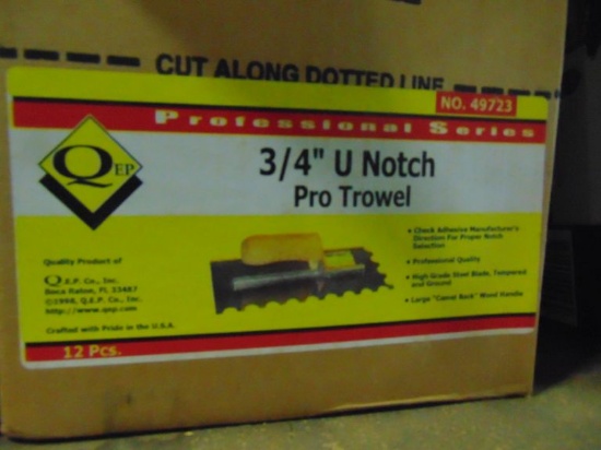 U Notch Pro Trowels, 3/4" 2(12) (24 Each)