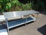Stainless Steel Prep Table 8'x2'