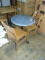 Round Tables & Chairs, 3 Pc. (Cast Iron Base, Galvanized Metal Top)(5 Sets)