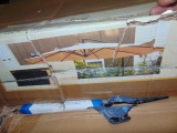 Bluu Redwood Square Viney Cantilever Patio Umbrella (Beige) 10'