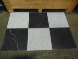 Black & White Marble Tile, 12 x12 (270 pcs), 12x24 Marble Tile (55 Pcs) (380 SF)