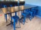 High Dining Table, 10' w/(8) Stools (Lot)