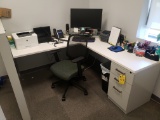 Desk, Chairs, File Cabinet, Computer System, Etc., Asst.  (Lot) (Phone Not Included)
