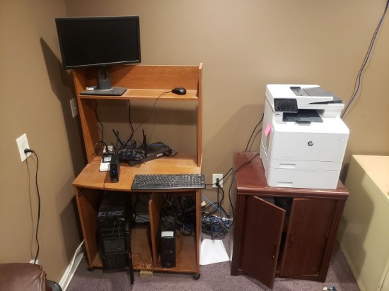 Computers, Server, Paper Shredder, HP Printer, Desks, Chairs, Etc. (Contents of Office) (Lot)