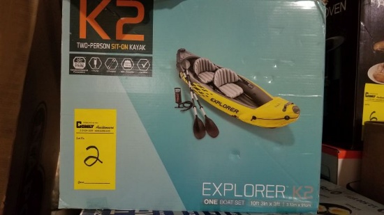 Explorer K2 Two Person Sit on Kayak 10'.3" x 3'