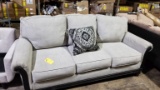 Light Grey 3-Seat Sofa (Missing 1 Leg)