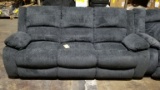 Dark Grey 3-Seat Sofa, Manual Recline