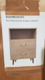 White Nightstand 2-Drawer and Open Storage, Asst. (Natural) (8 Each)