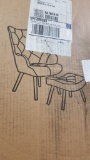 KGOPK Accent Chair w/Ottoman Set, Wood Legs, (Colorful)