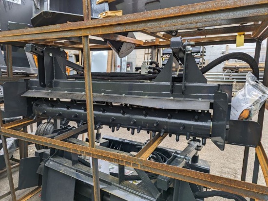 2023 Unused  Landhonor  Power Rake Soil Conditioner Skid Steer Attachment, 72" (PR-12-72W)
