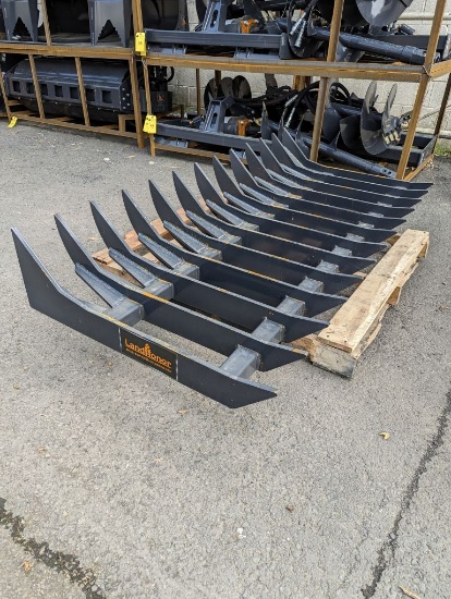2023 Unused Landhonor Root Rake Skid Steer Attachment, 72" (RTR-12-84W)