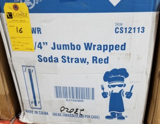7 3/4 Jumbo Wrapped Soda Red ( 2 cases)