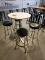 Round Pedestal Table w/(4) Stools (Lot)