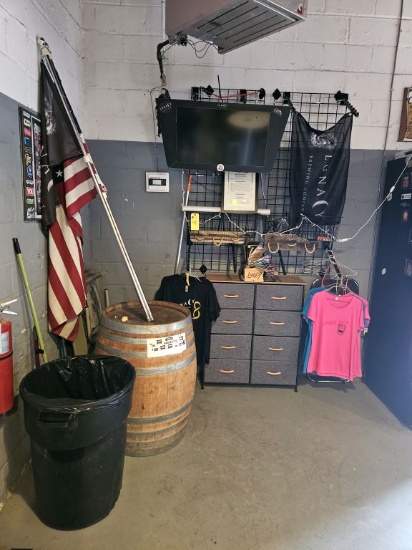 Lunacy Brewing Merchandise, T-Shirts, Monitor, Rack, Etc. (Lot)