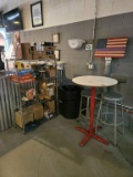 Metro Rack w/Games, Table, Stools, Etc. (Lot)