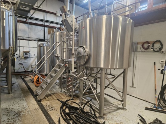 DME Stream Brewer B-2727, 3-Tank 15BBL Brewhouse w/Mash Tun, Boil Tank, Hot Liquor Tank, Etc.
