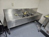 Stainless Steel Sink, 3-Bowl