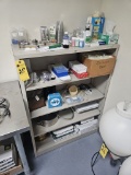 Cabinet w/Contents: Lab Supplies, Brew Logs, Etc. (Lot)