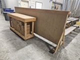 Wood Cart w/Wheels & Divider (2 Each)