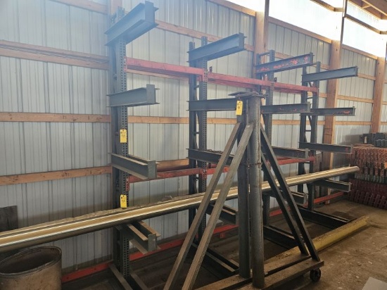 12' Single Sided Steel Cantilever Rack (Rack Only No Contents)