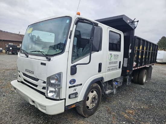 2019 Isuzu NQR Crew Cab Single Axle Landscape Dump Truck (Title Within 30 Days)