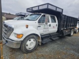 2004 Ford F-650XL Super Duty Crew Cab Single Axle Landscape Dump Truck (Title Within 30 Days)