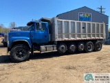 1997 FORD L9000 ALUMINUM BED DUMP TRUCK, 5-AXLE (TANDEM AXLE WITH (3) CHEAT