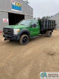 2012 FORD F550 DUAL WHEEL DUMP TRUCK, 6.7 LITER POWERSTROKE DEISEL ENGINE,