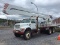 Altec A77T, Material Handling Bucket Truck rear mounted on 2000 International 4900 6x6 Flatbed/Utili
