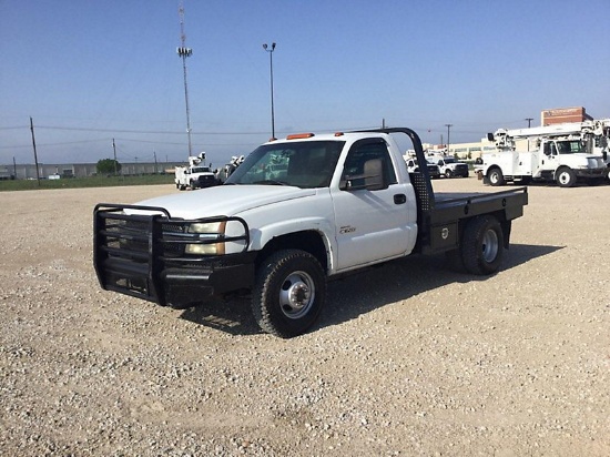 2003 Chevrolet K3500 4x4 Flatbed Truck runs & drives, dash not working,  check engine light on, body