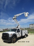 Altec AT237, Articulating & Telescopic Bucket mounted behind cab on 2012 Ford F550 Service Truck run