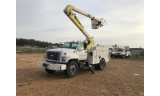 HiRanger HR37-M, Material Handling Bucket Truck rear mounted on 1999 Chevrolet C7500 Utility Truck r