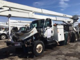 Lift-All LANHD75-2E, Bucket Truck rear mounted on 2005 International 7300 4x4 Flatbed/Utility Truck