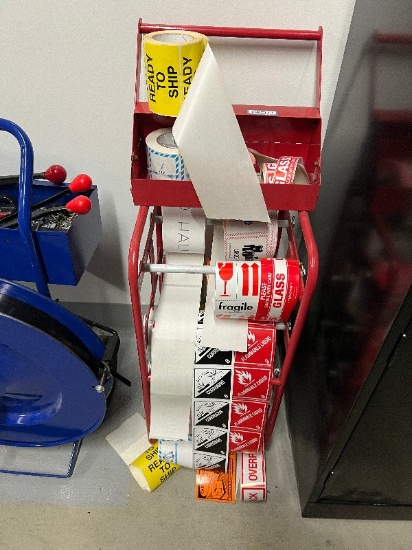 Uline Shipping Label Cart