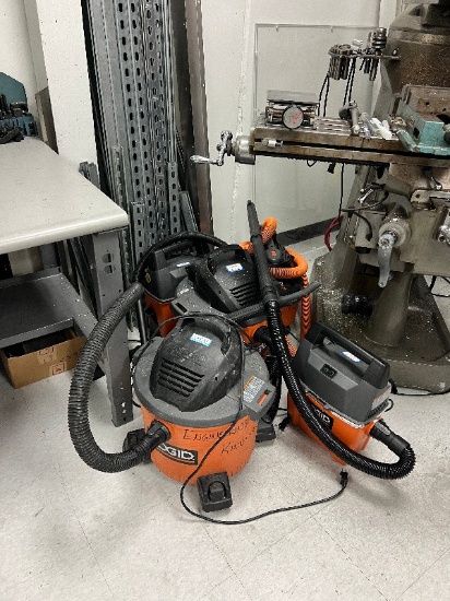 Lot of 5 Rigid Lot of Shop vacuums