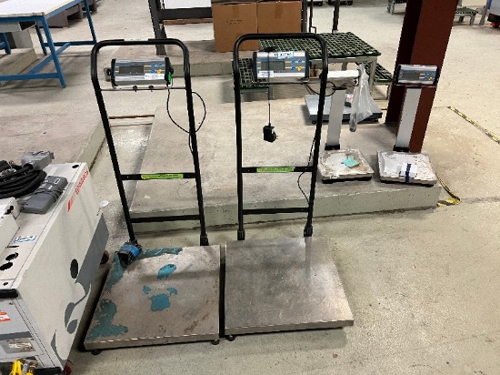 Lot of 2 Adam Equipment Lot of Floor Scales