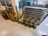 Lot of 16 Trans Barrier Belt Stanchions