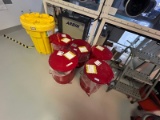 Lot of 6 Waste and cleanup containers